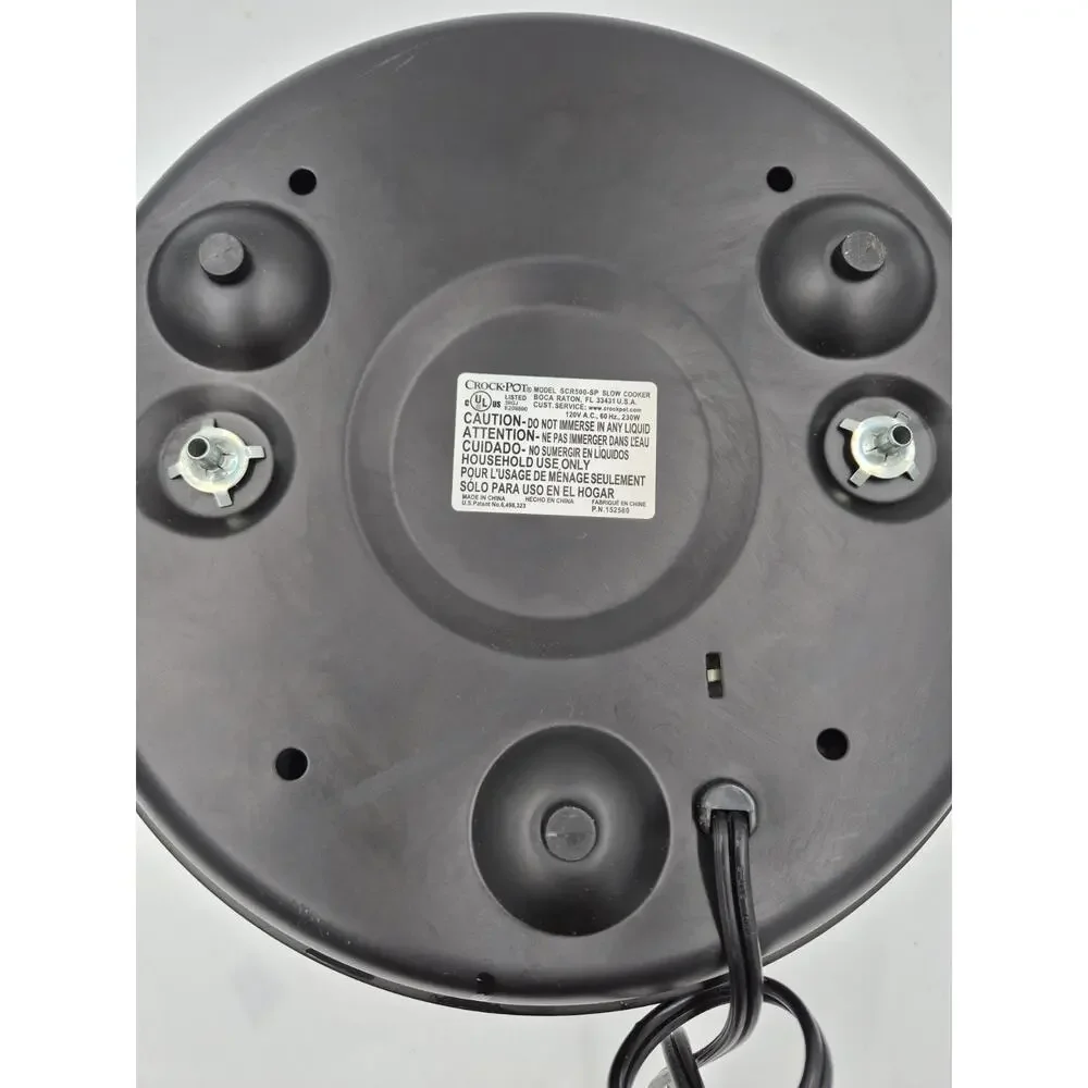 Replacement Crock Pot Base Only SCR500-SP 5 Quart Slow Cooker Warmer